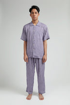 Kasturi Pajama Set in Lilac Salur