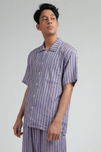 Kasturi Pajama Set in Lilac Salur