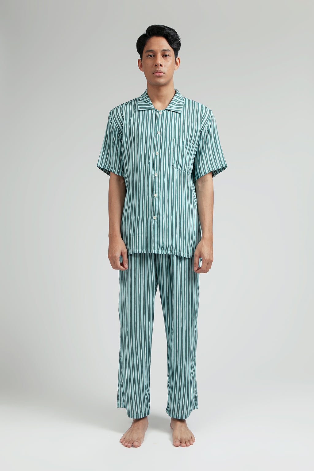 Kasturi Pajama Set in Ocean Salur