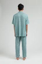 Kasturi Pajama Set in Ocean Salur