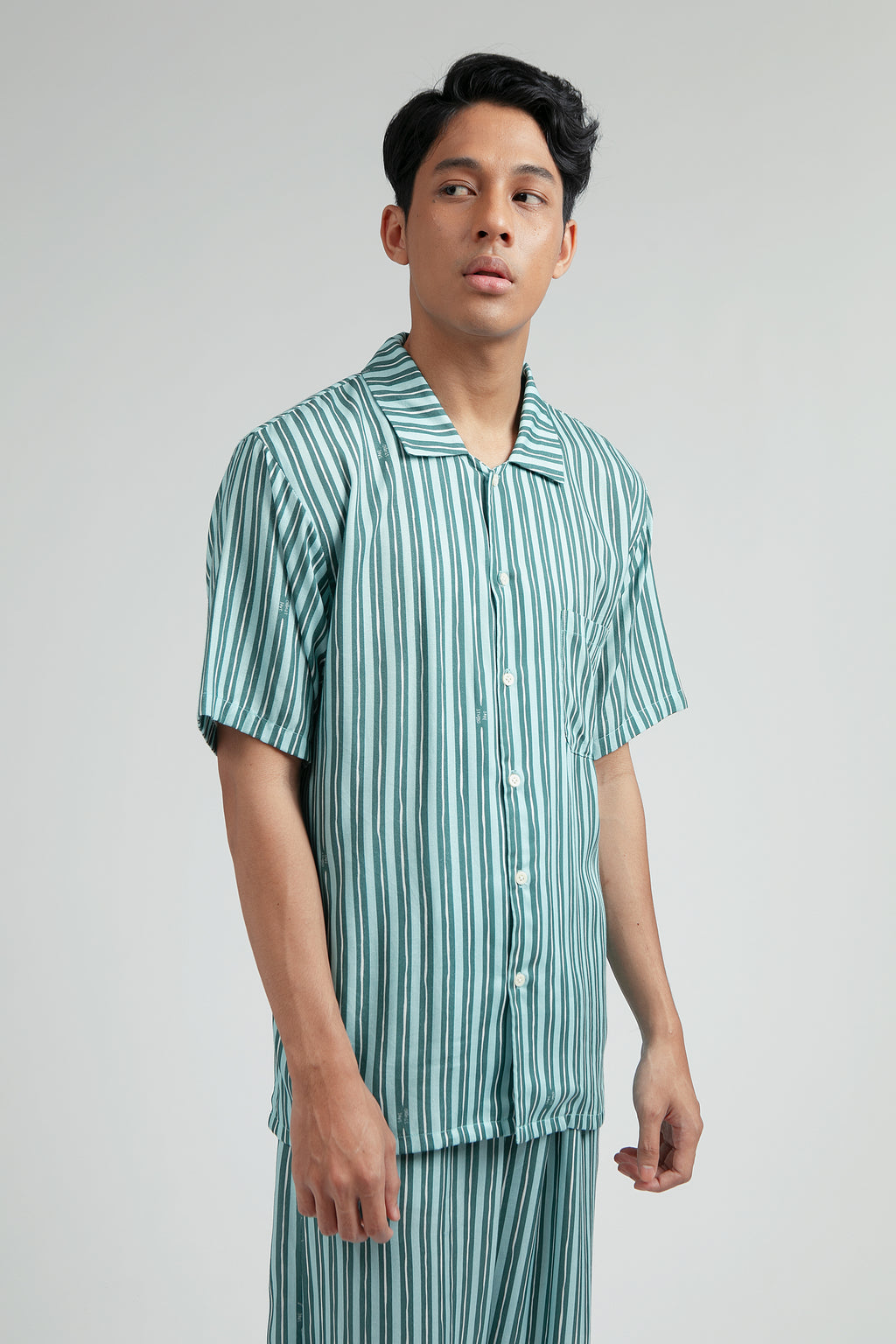 Kasturi Pajama Set in Ocean Salur