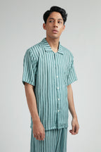 Kasturi Pajama Set in Ocean Salur