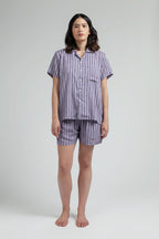 Manggis Pajama Set in Lilac Salur