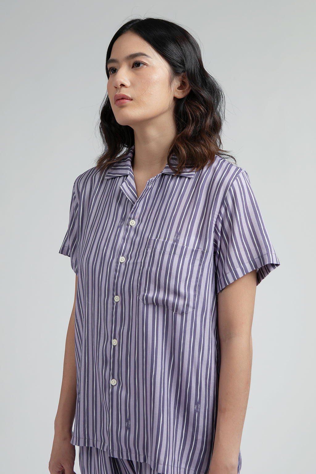 Manggis Pajama Set in Lilac Salur