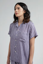 Manggis Pajama Set in Lilac Salur