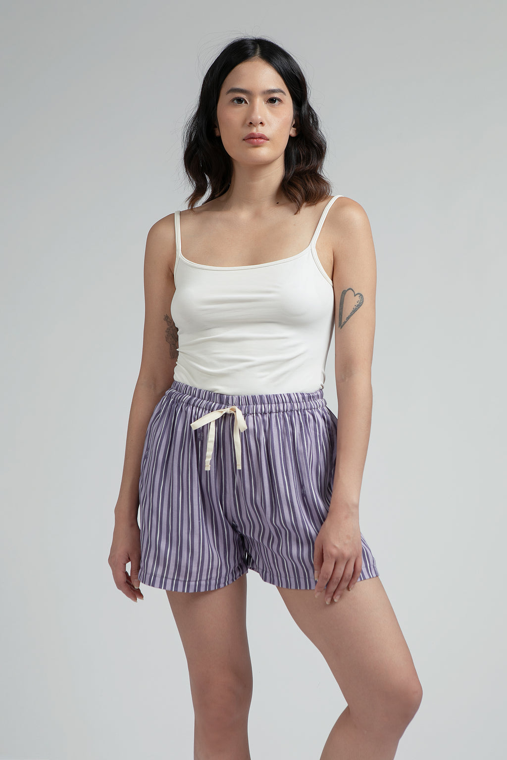 Manggis Pajama Set in Lilac Salur