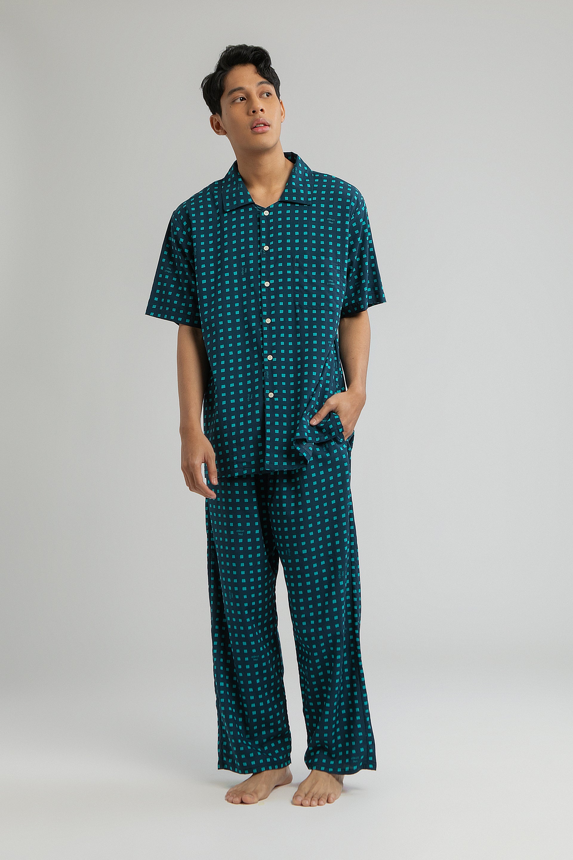 Kasturi Pajama Set in Tosca Dadu