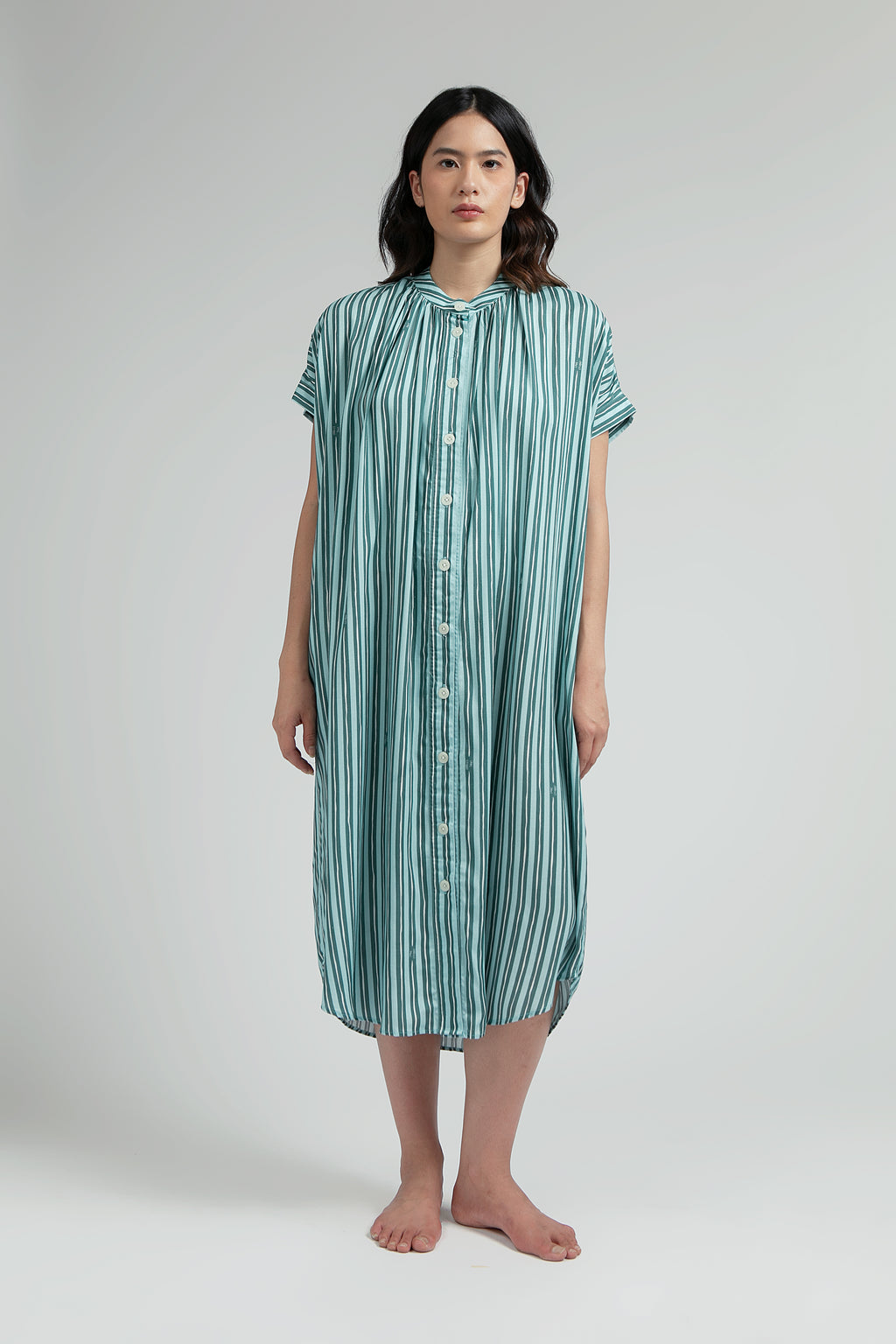 Obi Loose Dress in Ocean Salur