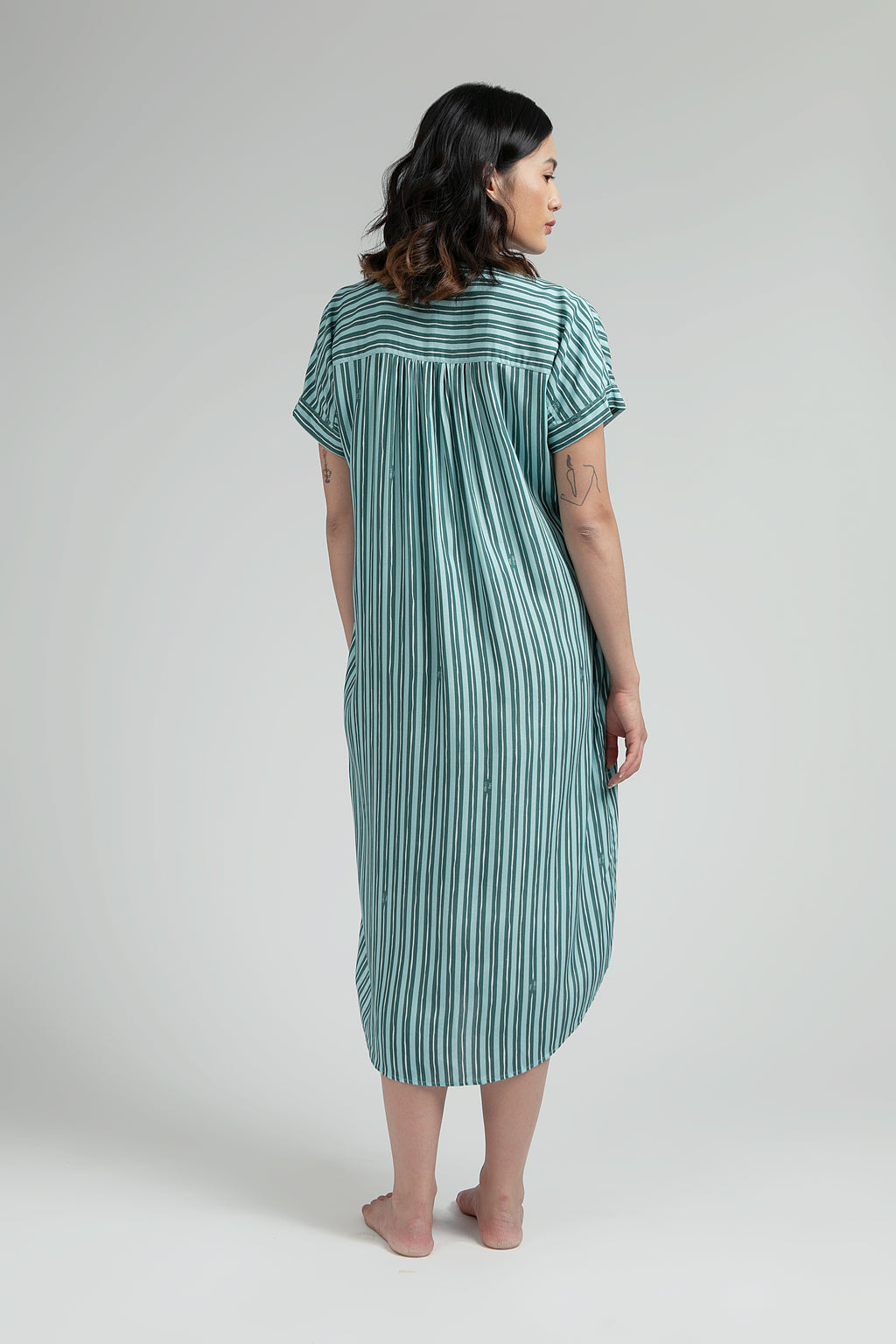 Obi Loose Dress in Ocean Salur