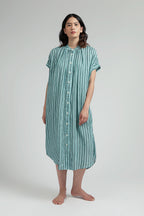 Obi Loose Dress in Ocean Salur