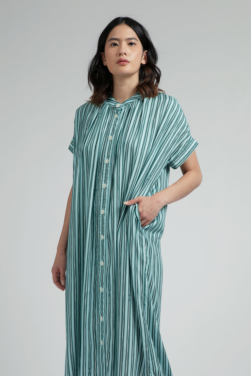 Obi Loose Dress in Ocean Salur