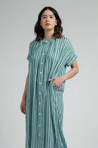 Obi Loose Dress in Ocean Salur