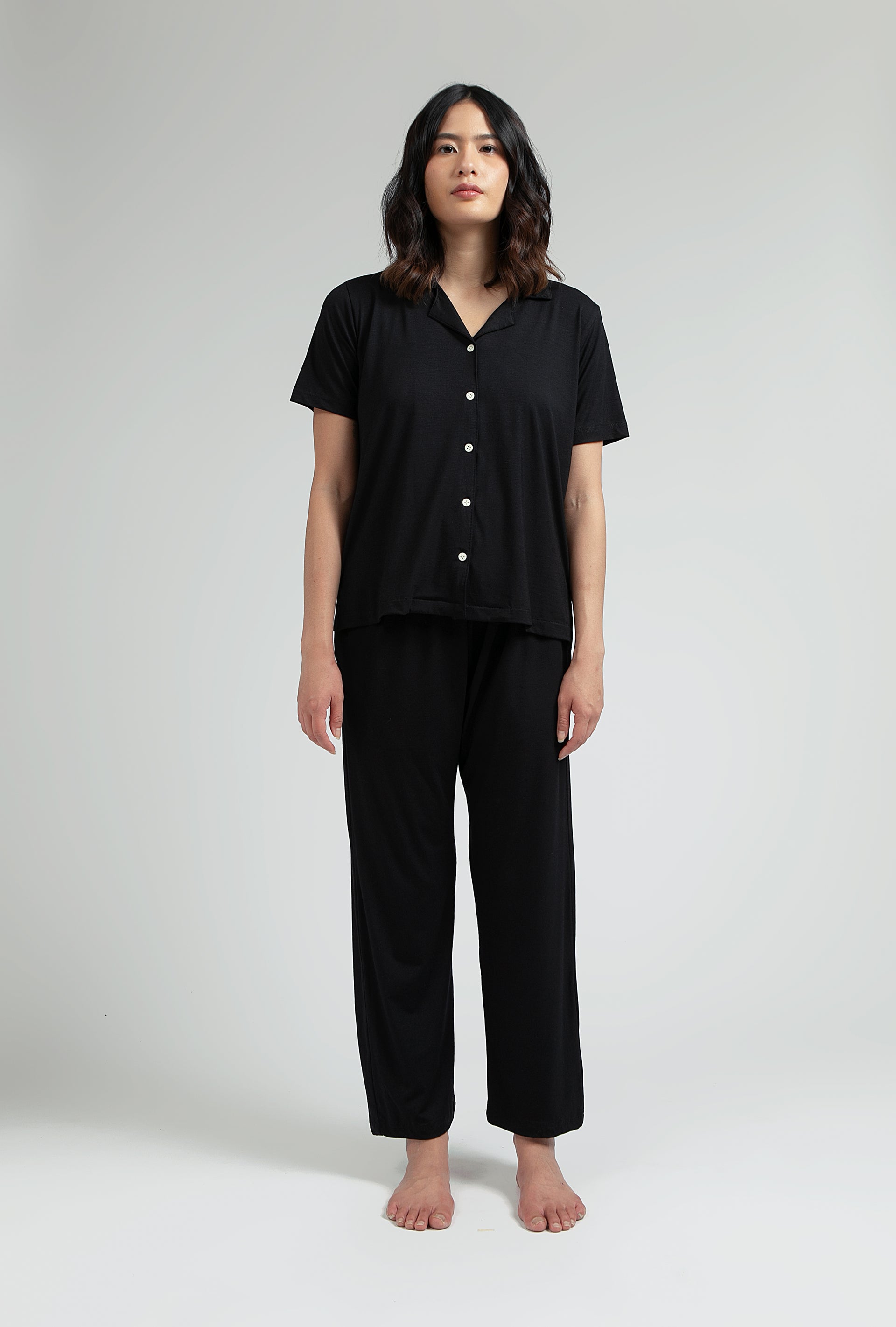 Subi Women Pajama Set in Black
