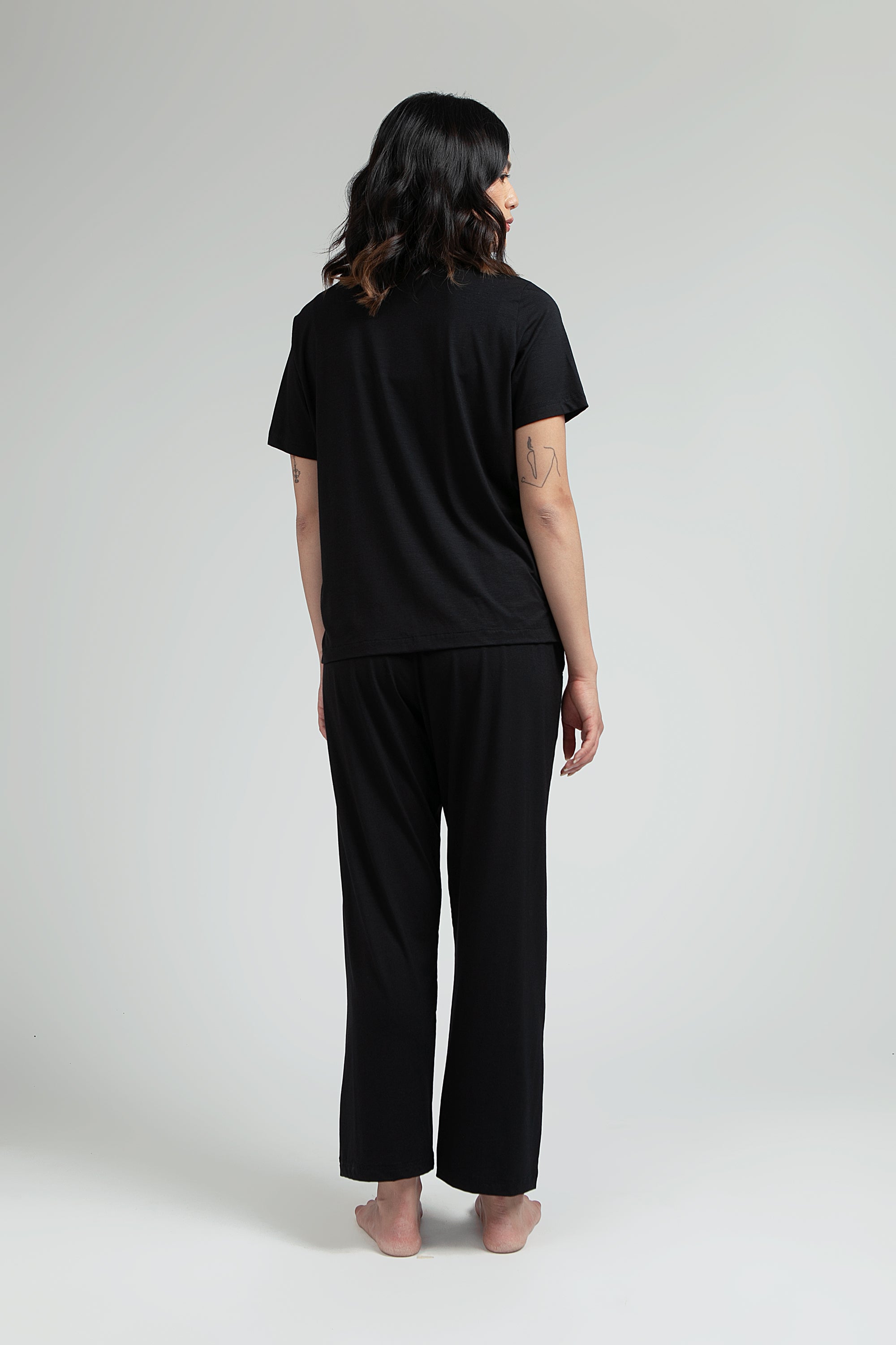 Subi Women Pajama Set in Black