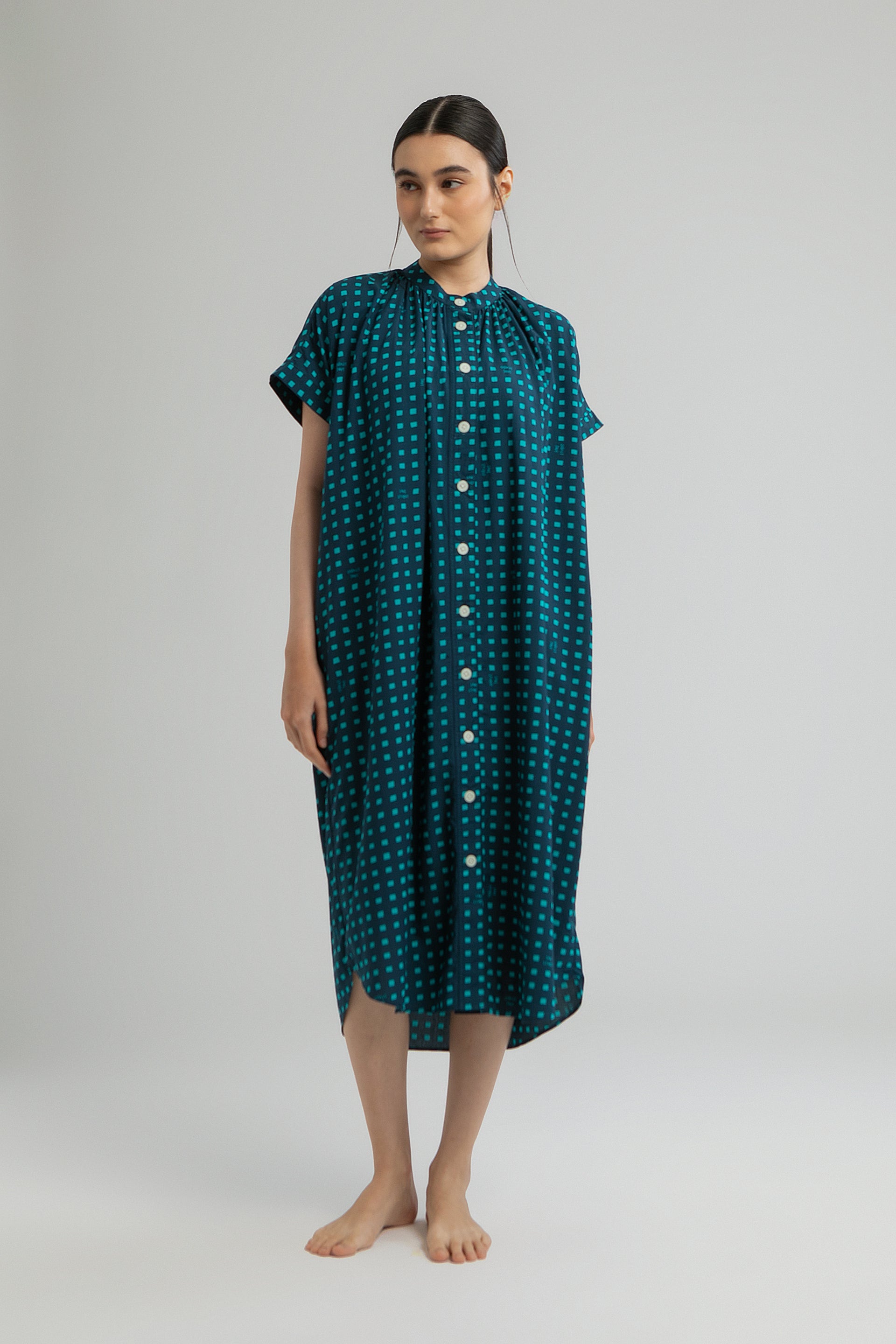 Obi Loose Dress in Tosca Dadu