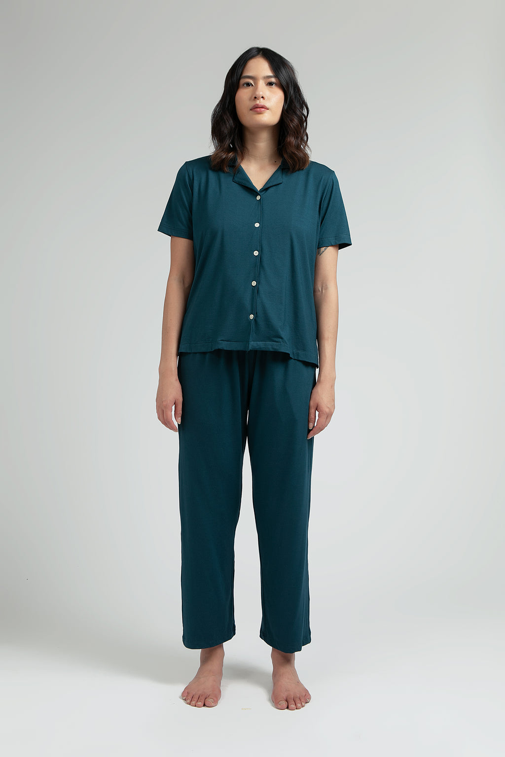 Subi Women Pajama Set in Teal