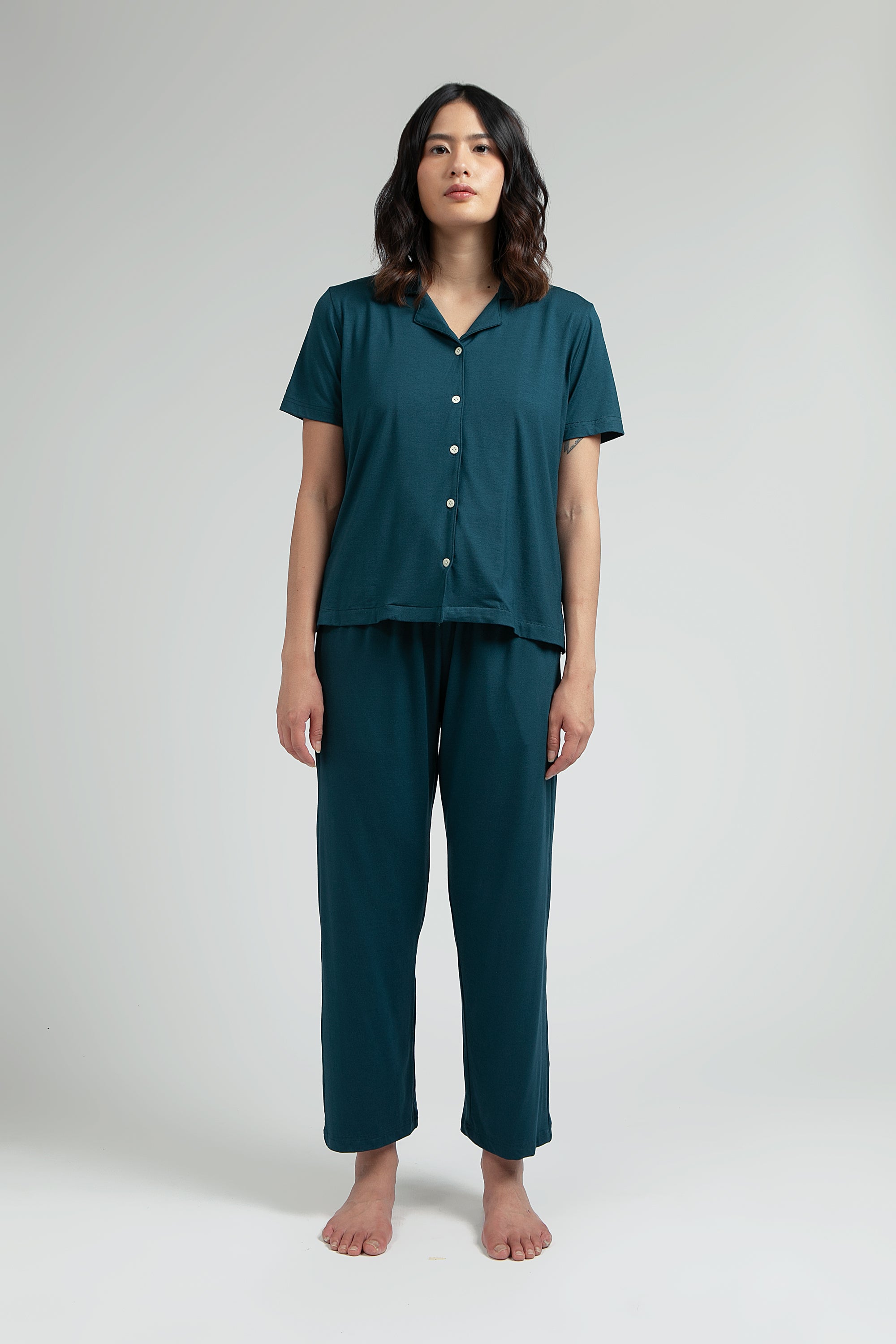 Subi Women Pajama Set in Teal
