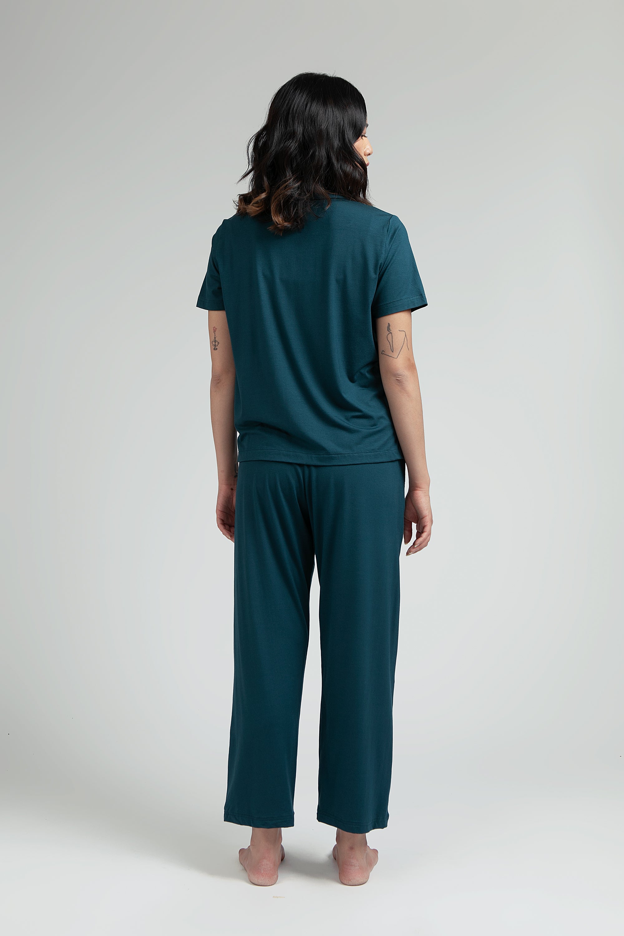 Subi Women Pajama Set in Teal