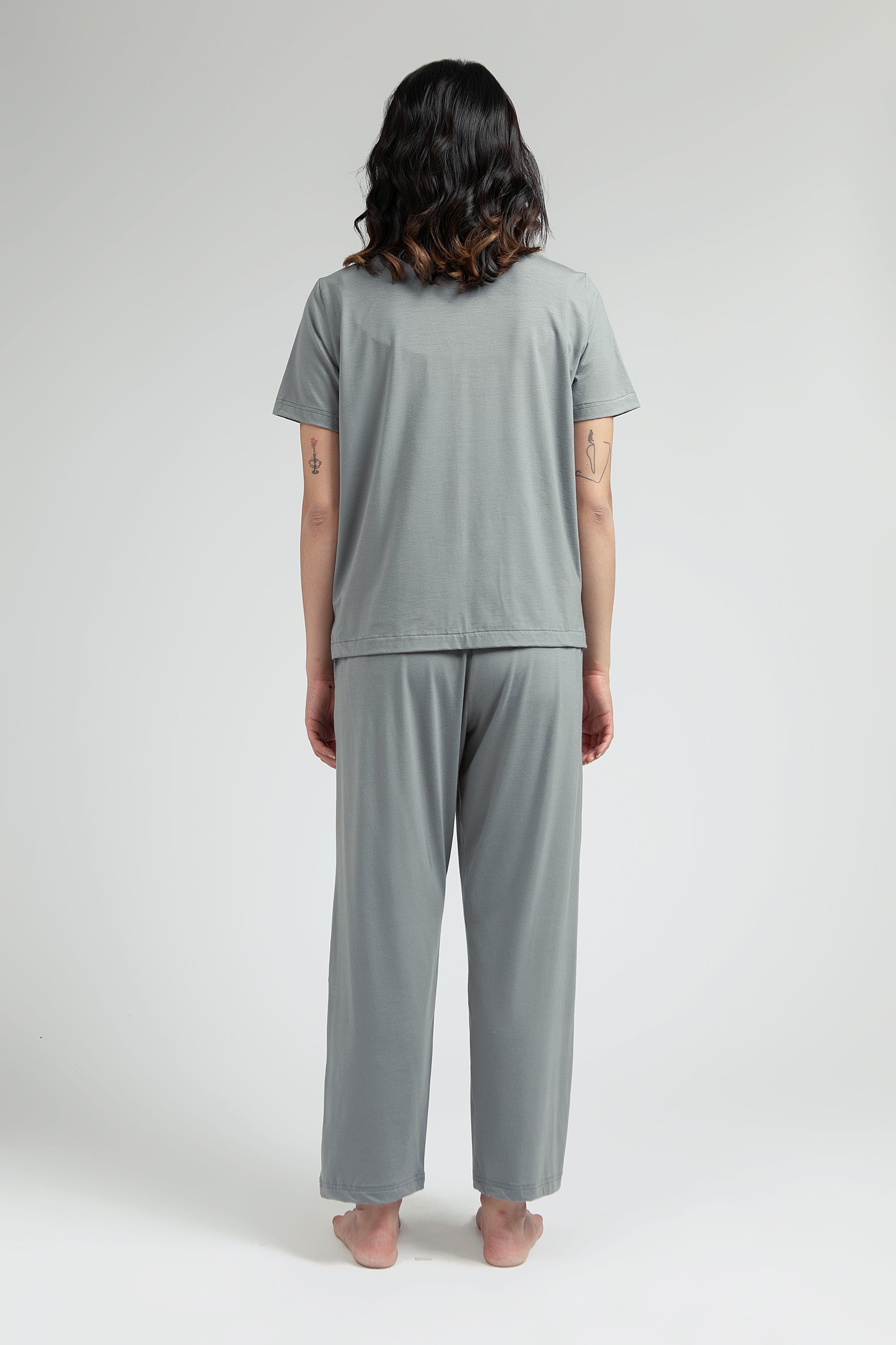Subi Women Pajama Set in Grey