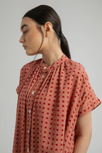 Obi Loose Dress in Rosewood Dadu