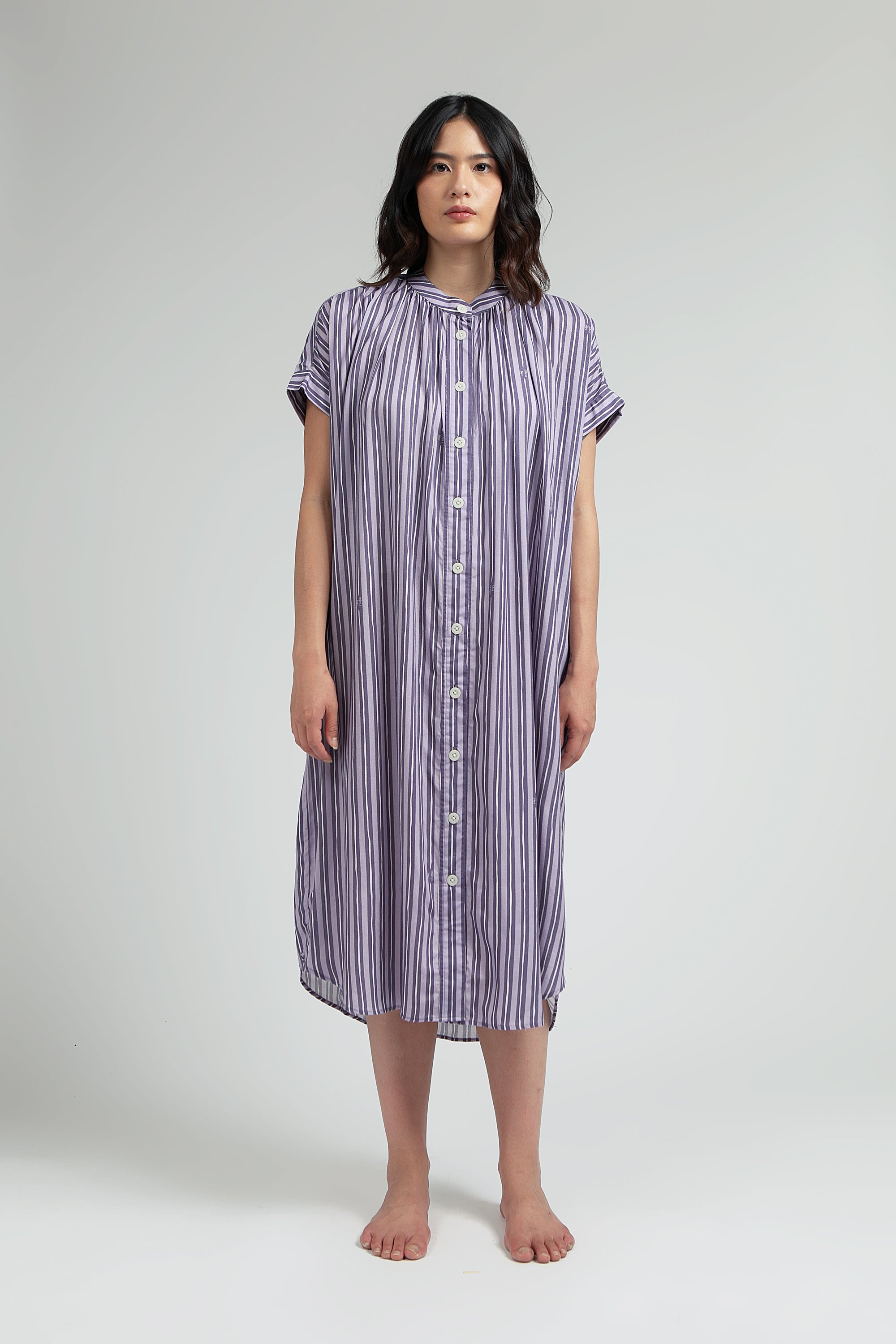 Obi Loose Dress in Lilac Salur