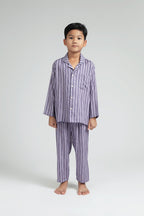 Praya Parigi Kids Long Sleeve Set in Lilac Salur