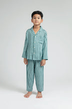 Praya Parigi Kids Long Sleeve Set in Ocean Salur