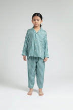 Praya Parigi Kids Long Sleeve Set in Ocean Salur
