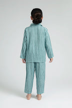 Praya Parigi Kids Long Sleeve Set in Ocean Salur