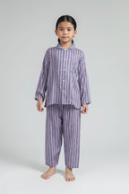 Praya Parigi Kids Long Sleeve Set in Lilac Salur