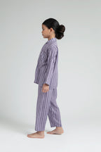 Praya Parigi Kids Long Sleeve Set in Lilac Salur