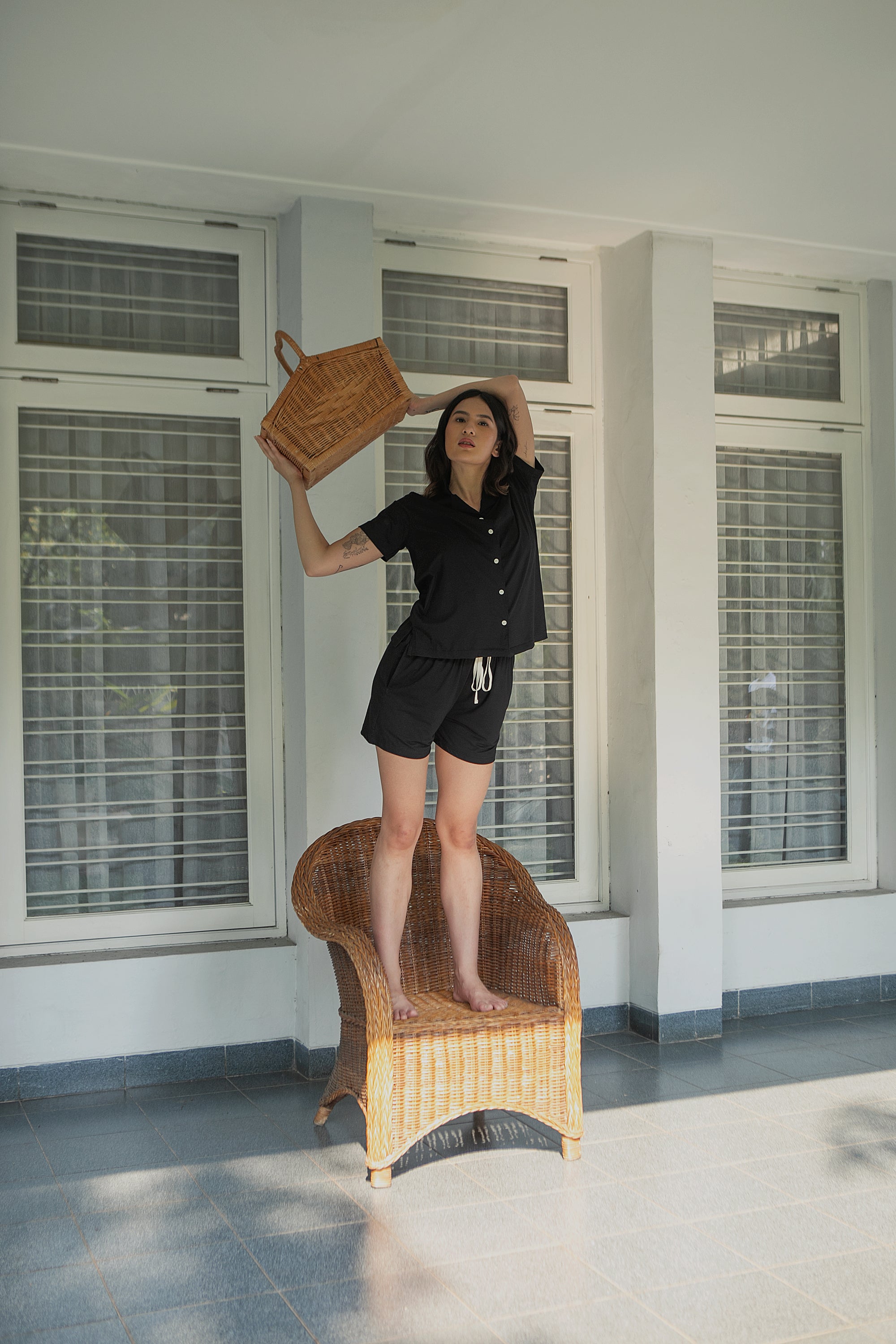 Puri Women Pajama Set in Black