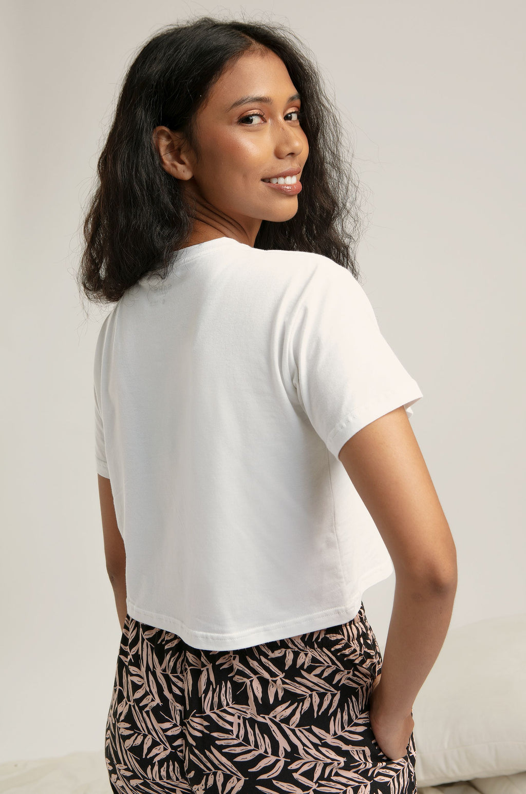 Baia Cropped T-shirt in White