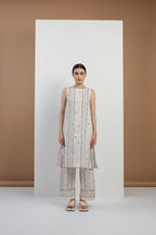 Harau Sleeveless Tunic in Bone Bajamba