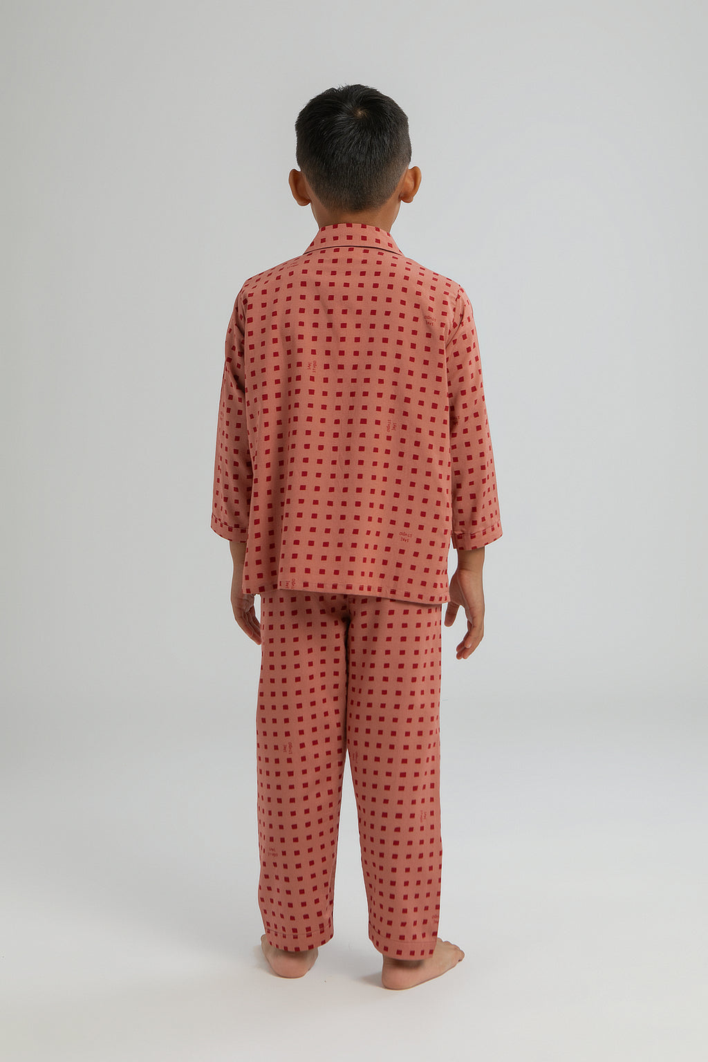 Praya Parigi Kids Long Sleeve Set in Rosewood Dadu