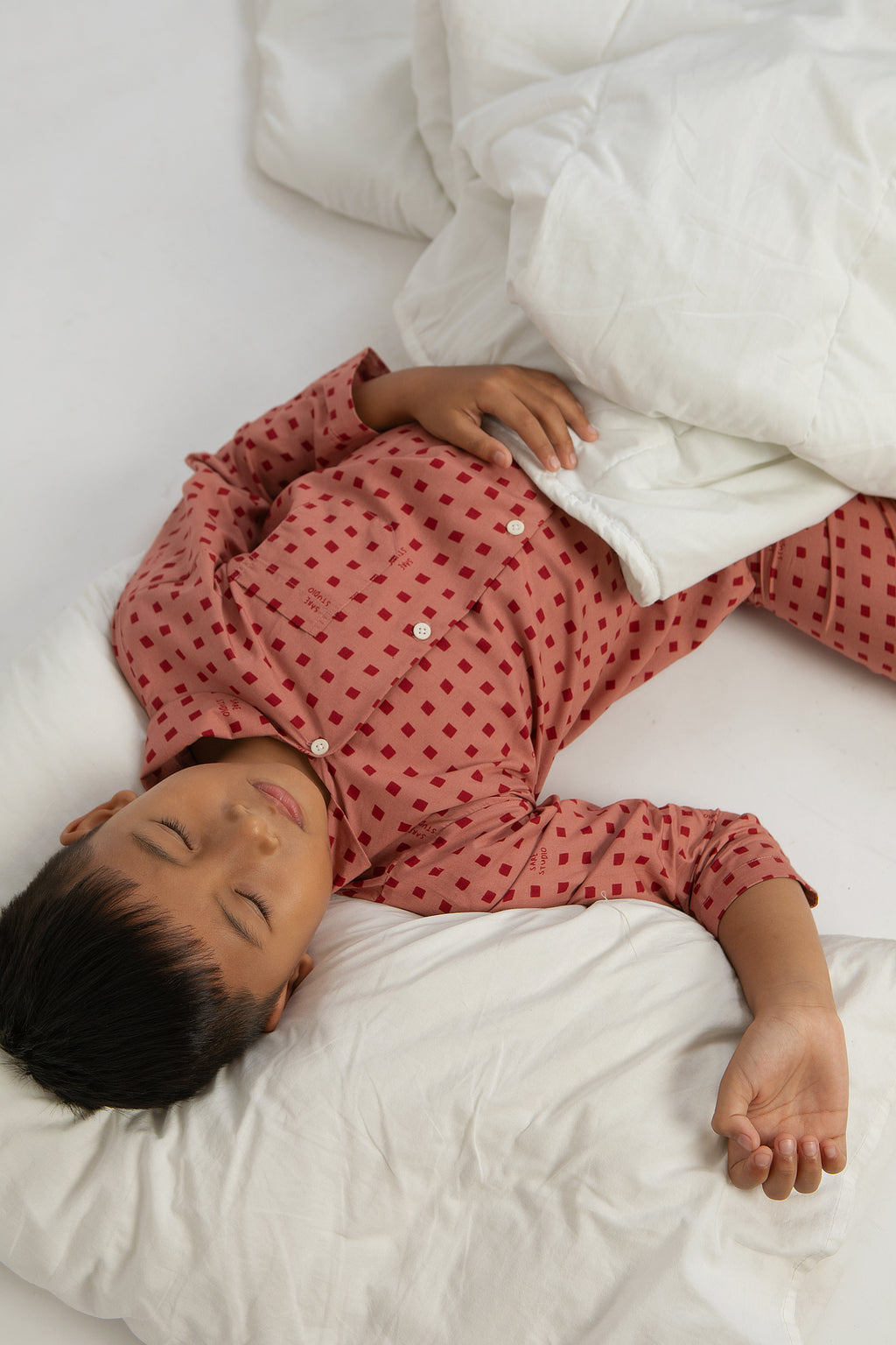 Praya Parigi Kids Long Sleeve Set in Rosewood Dadu