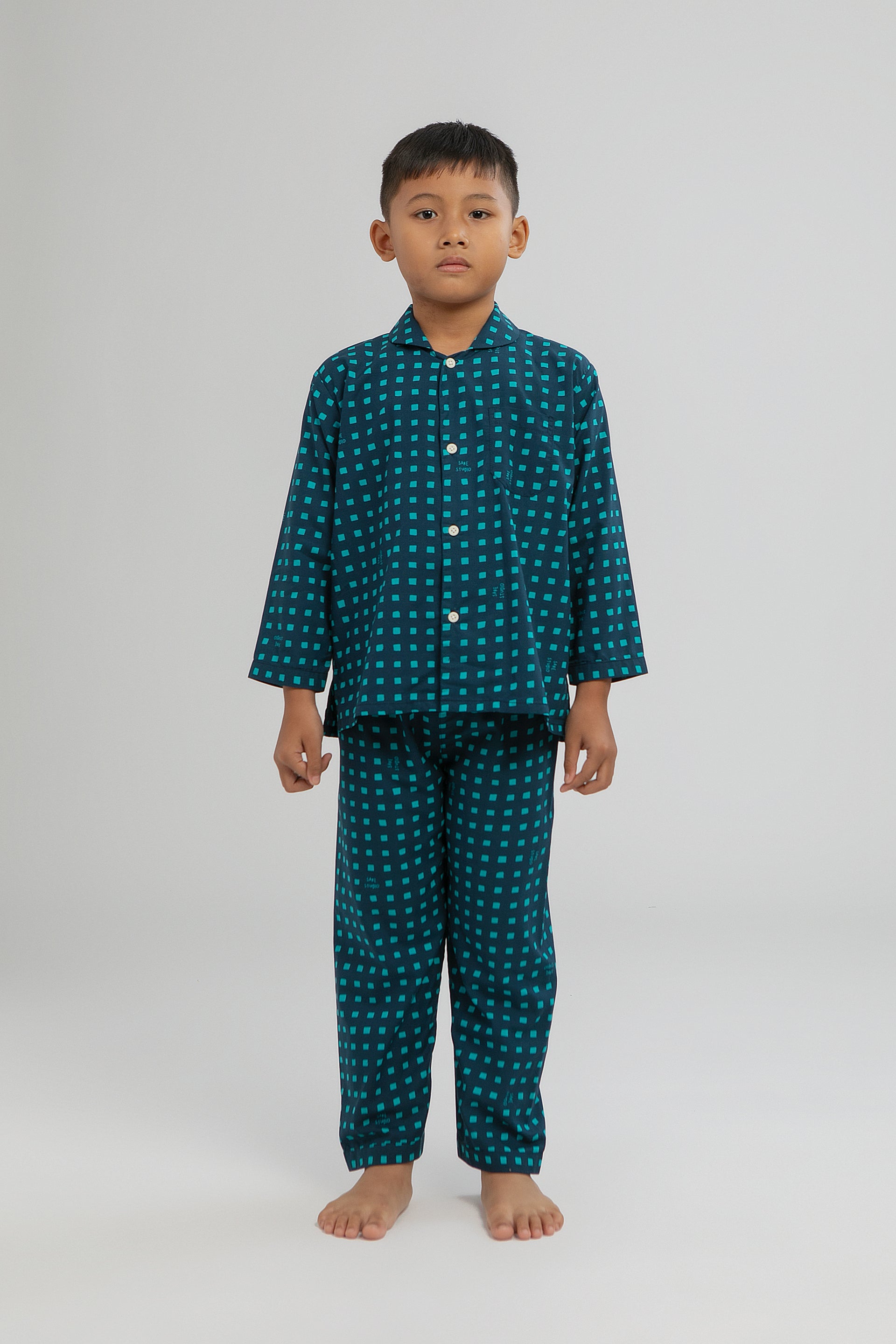 Praya Parigi Kids Long Sleeve Set in Tosca Dadu