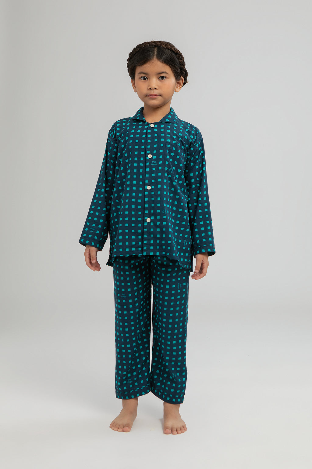 Praya Parigi Kids Long Sleeve Set in Tosca Dadu