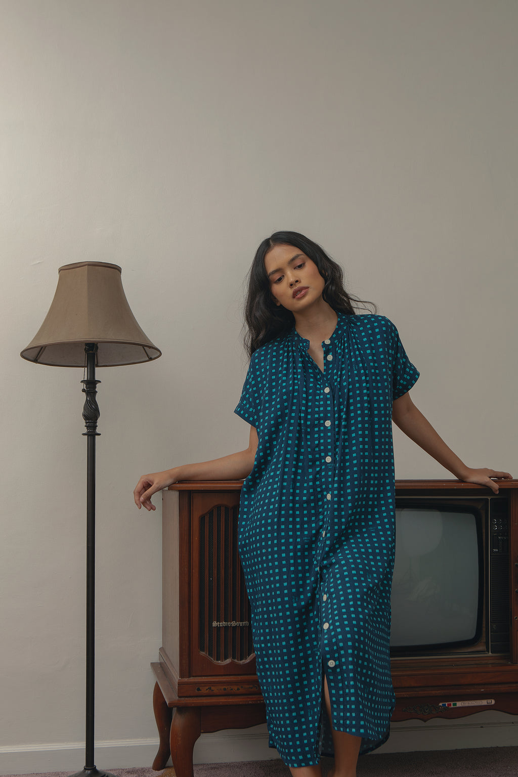 Obi Loose Dress in Tosca Dadu