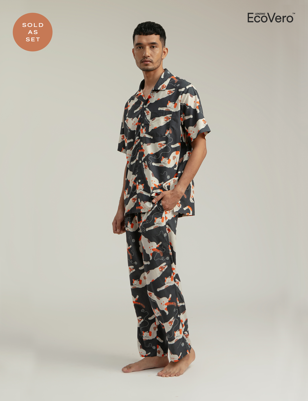 Kasturi Set in Grey Gembul