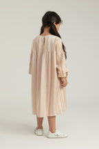 Mori Kids Babydoll Dress in Sand Woven