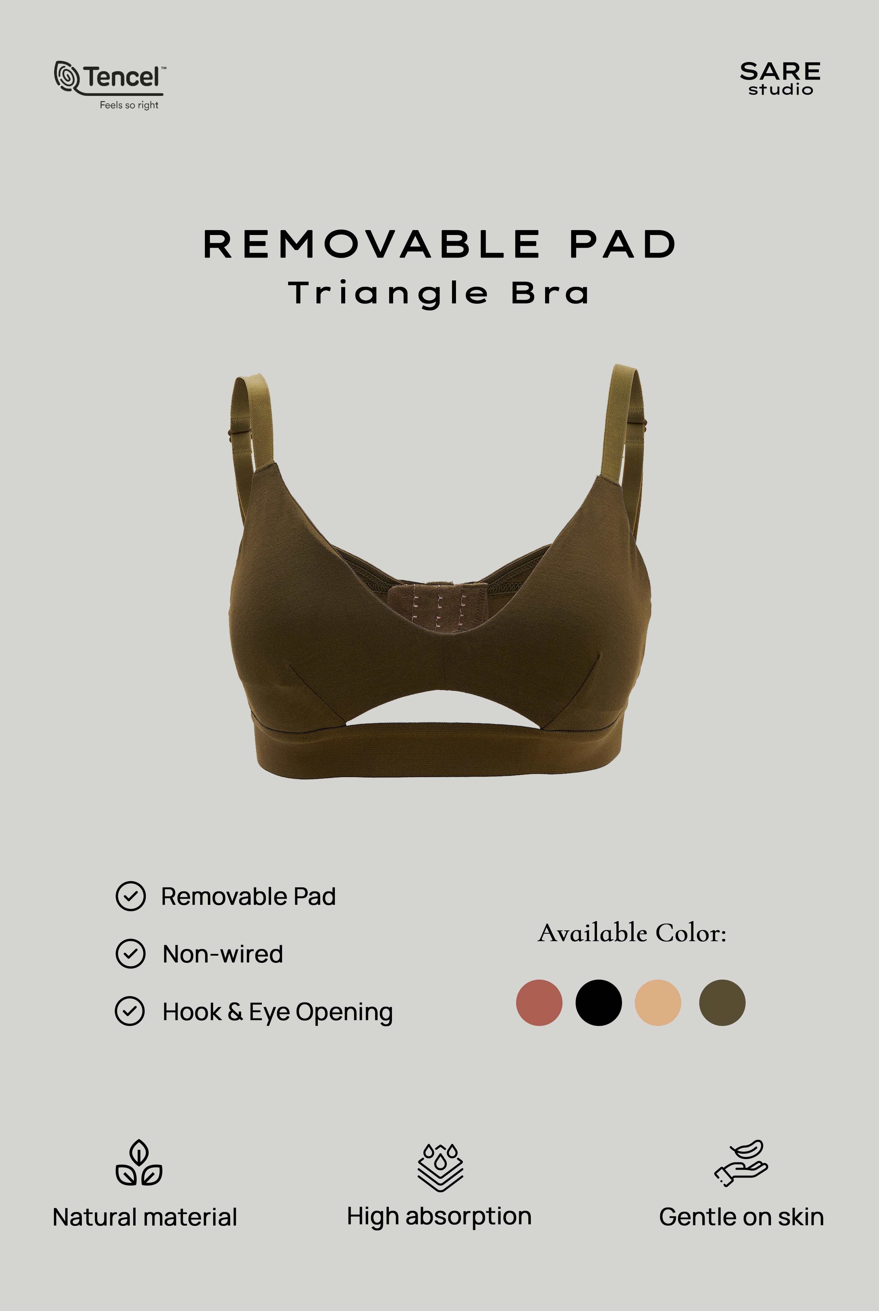 Padma Removable Padded Tencel Triangle Bra