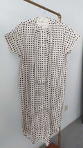 Obi Loose Dress in Cream Plaid