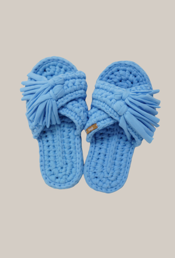 Faleesha Home Slipper in Baby Blue