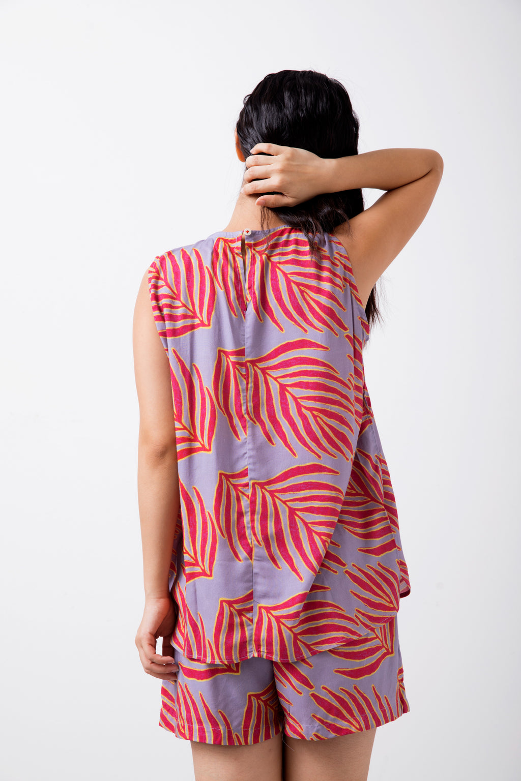 Bila Sleeveless Top in Lilac Palm