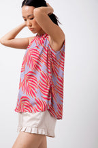 Bila Sleeveless Top in Lilac Palm