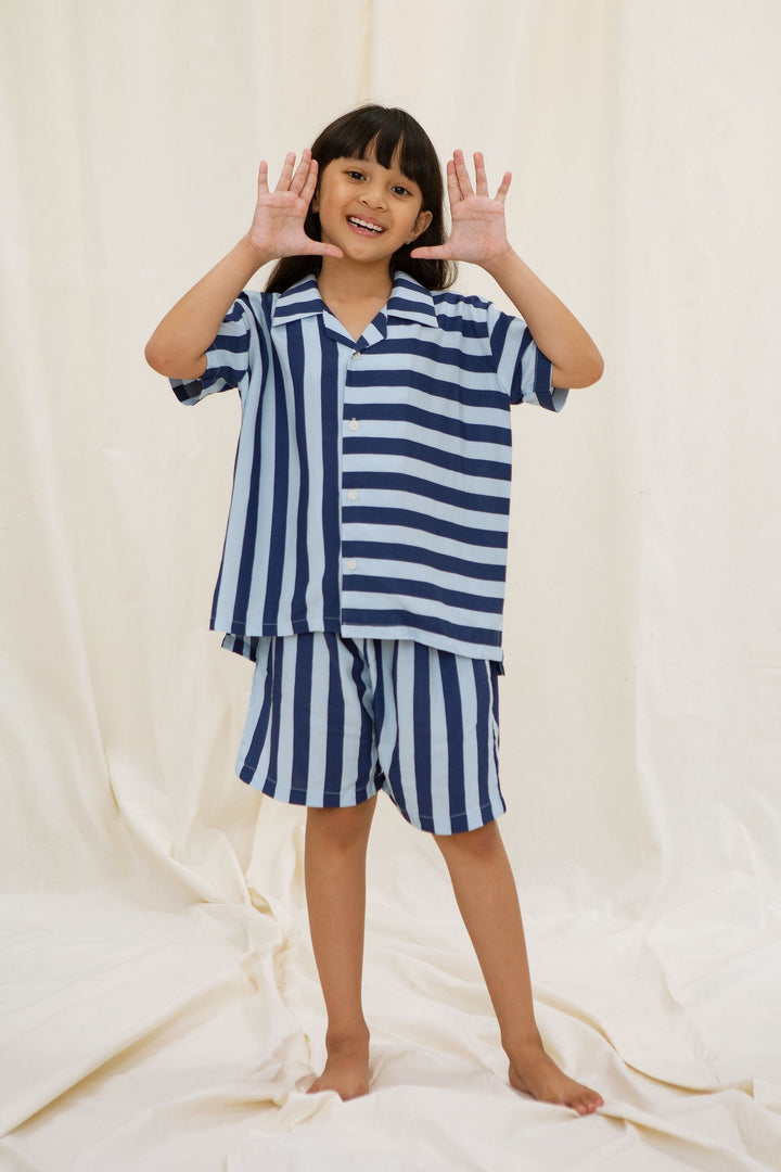 Mappi Mariri Kids Set in Blue Stripe