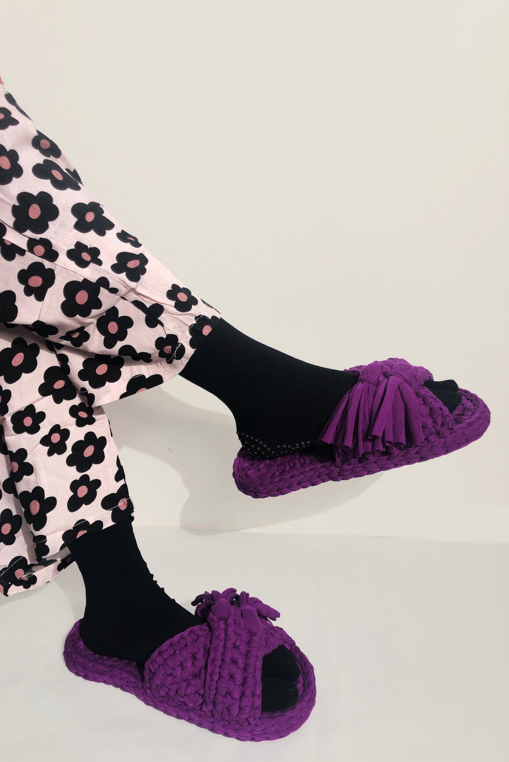 Faleesha Home Slipper in Dark Purple