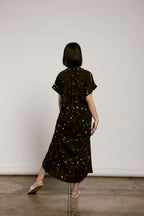 Obi Loose Nightress in Off Black Splats