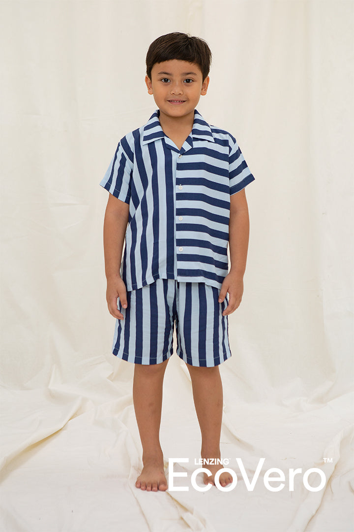 Mappi Mariri Kids Set in Blue Stripe